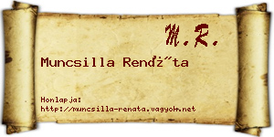 Muncsilla Renáta névjegykártya